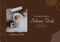 Spice Autumn Drinks Postcard Design