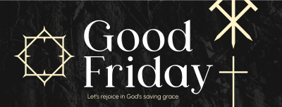 Minimalist Good Friday Greeting  Facebook cover Image Preview