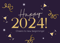 Quirky and Festive New Year Postcard Image Preview