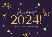 Quirky and Festive New Year Postcard Image Preview