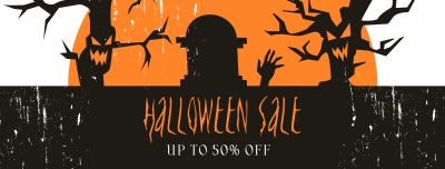 Spooky Trees Sale Facebook cover Image Preview