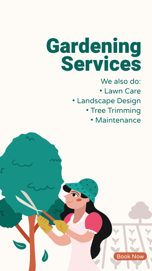 Outdoor Gardening Services Instagram story Image Preview