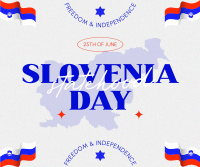 Minimalist Slovenia Statehood Day Facebook post Image Preview