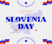 Minimalist Slovenia Statehood Day Facebook Post Image Preview