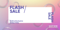 Flash Sale Bubbles Twitter Post Design