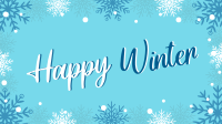 Winter Snowflake Greeting Facebook Event Cover Design