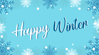 Winter Snowflake Greeting Facebook event cover Image Preview