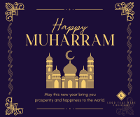 Decorative Islamic New Year Facebook Post Design