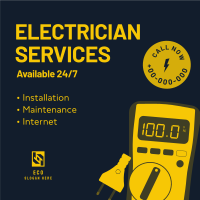 Electrical Services Expert Instagram Post Design