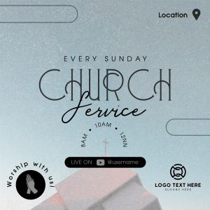 Worship with us Instagram post Image Preview