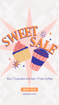 Sweet Cafe Sale TikTok Video Design