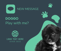 Dog New Message Facebook post Image Preview