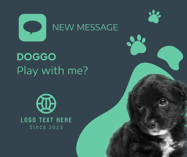 Dog New Message Facebook Post Design Image Preview