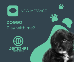 Dog New Message Facebook post