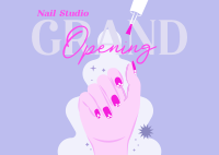 Nail Salon Opening Postcard Design