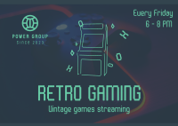 Retro Gaming Postcard Design