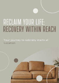 Peaceful Sobriety Support Group Flyer Design