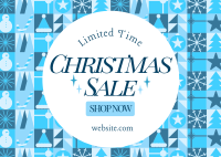 Exciting Christmas Sale Postcard Design