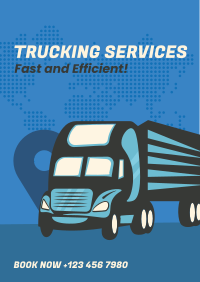 Truck Courier Service Poster Image Preview