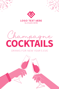 Cheers To New Year Pinterest Pin Design