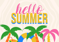 Hello Summer! Postcard Design