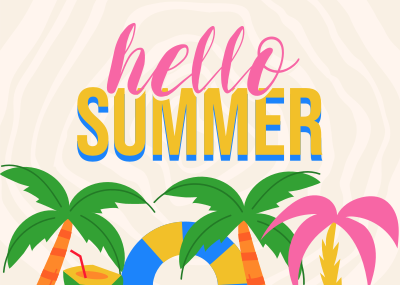 Hello Summer! Postcard Image Preview