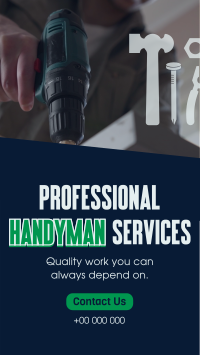 Professional Handyman Services Instagram Story Preview