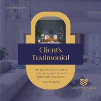 Clean Real Estate Testimonial Instagram post Image Preview