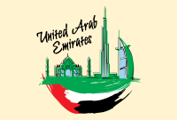 UAE City Scribbles Pinterest Cover Design