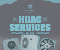 Retro HVAC Service Facebook Post Design