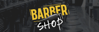 Grunge Barber Shop Services Twitter Header Preview