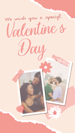 Scrapbook Valentines Greeting Instagram story Image Preview