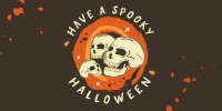Halloween Skulls Greeting Twitter post Image Preview