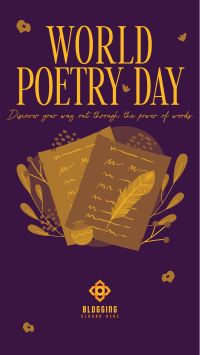 Poetry Creation Day Facebook story Image Preview