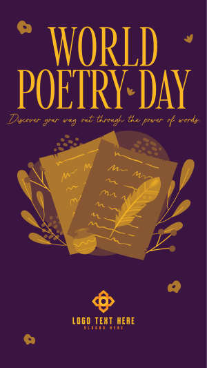 Poetry Creation Day Facebook story Image Preview