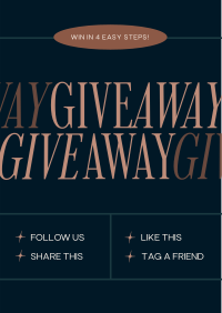 Elegant Minimal Giveaway Flyer Design