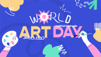 Quirky World Art Day Animation Image Preview