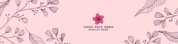 Hand Drawn Floral Ornaments LinkedIn Banner Design Image Preview