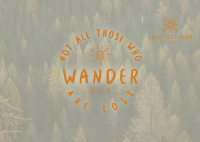 Wanderer Postcard Design