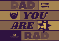 Dad You Are Rad Postcard Image Preview