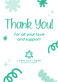 Abstract Shapes Thank You Poster Design