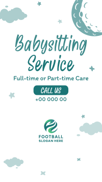 Cute Babysitting Services Facebook Story Design