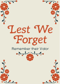 Remember their Valor Flyer Image Preview