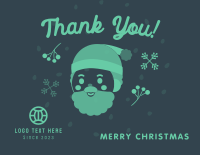 Cute Christmas Santa Thank You Card Image Preview