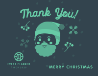 Cute Christmas Santa Thank You Card Design