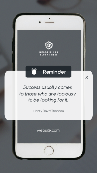 Business Quote Phone Reminder TikTok Video Image Preview