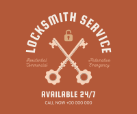 Vintage Locksmith Facebook Post Design