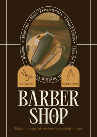 Rustic Barber Shop Flyer Design