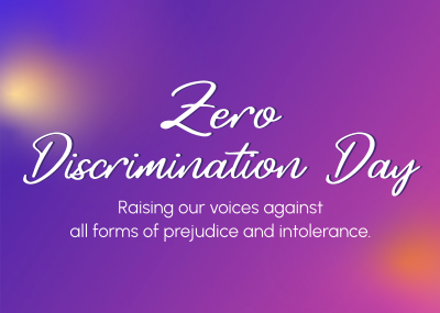 Zero Discrimination Day Postcard Image Preview