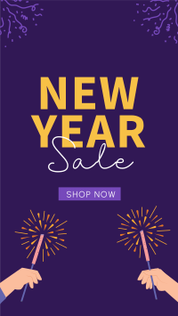 Cheers To New Year Sale Facebook Story Design